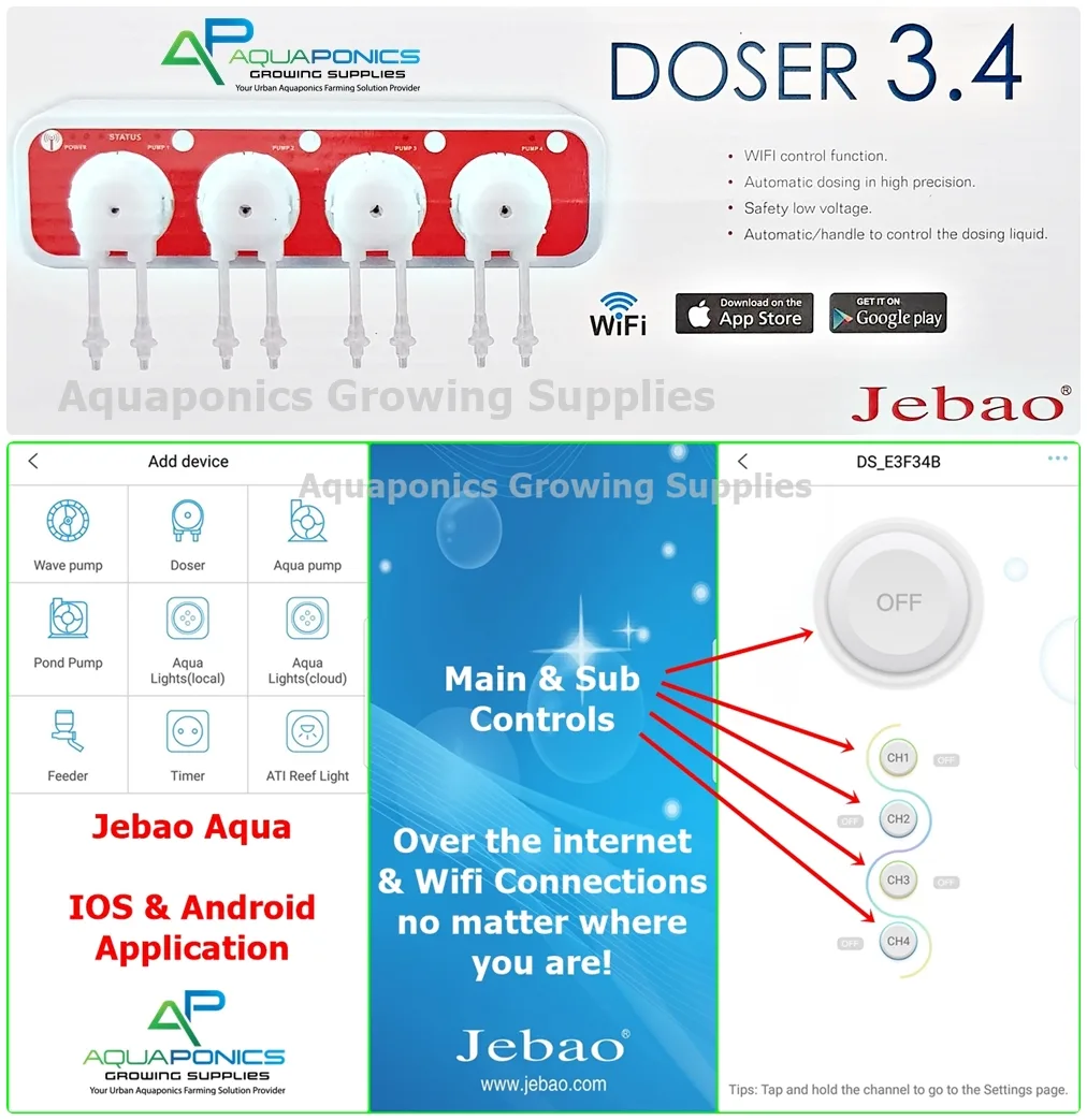 Máy bơm vi lượng Jebao Doser 3.4 wifi cho bể san hô - hình 3