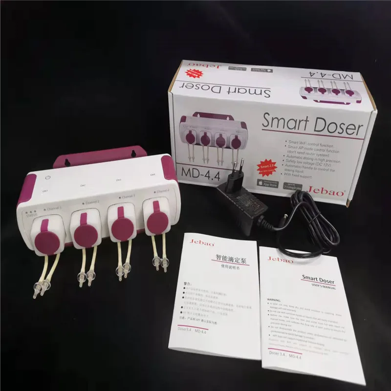 Doser Jebao MD-4.4 wifi mẫu mới, bơm định lượng tự động cải tiến chuẩn hơn