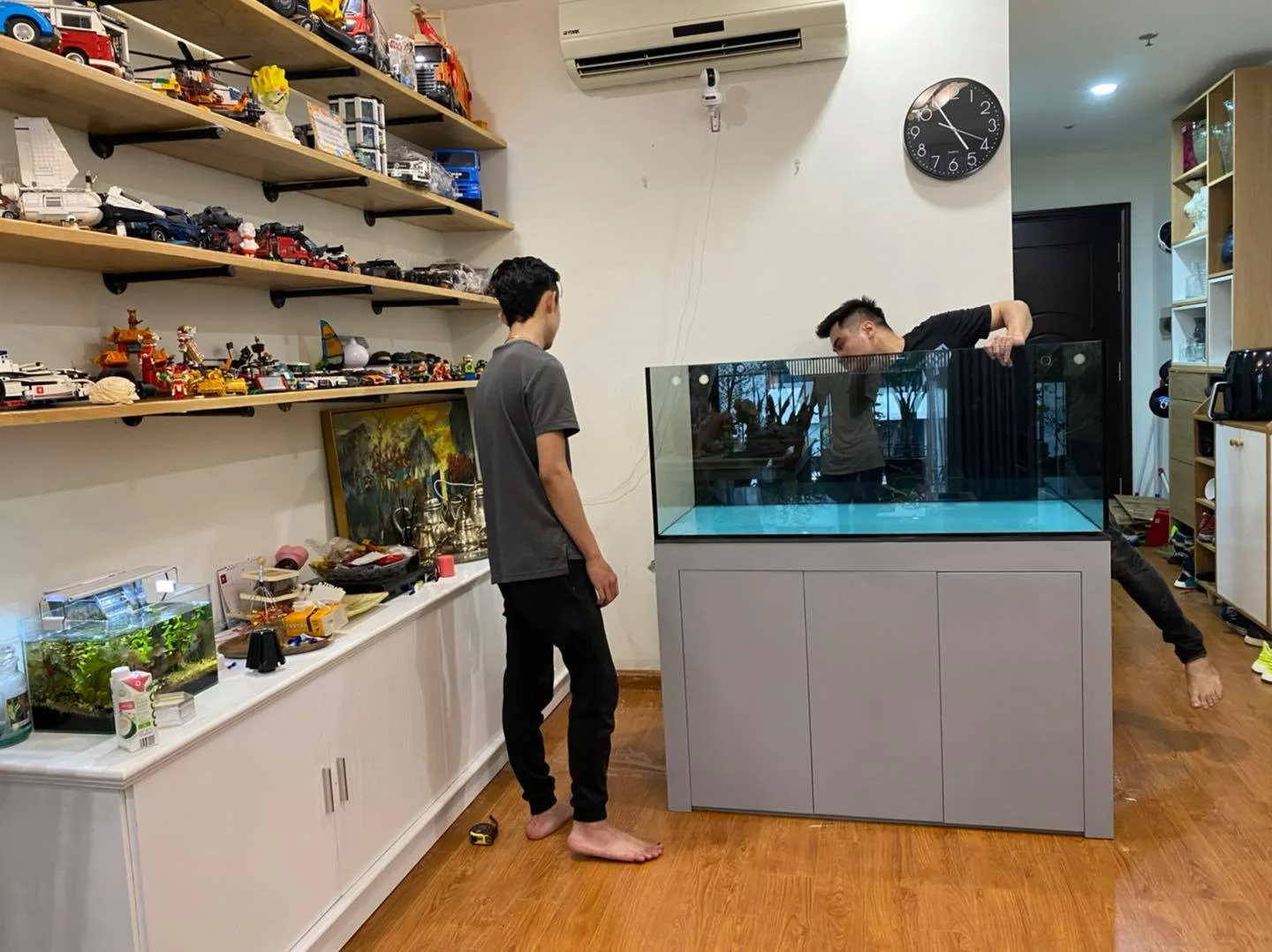 Setup bể cá biển 120x60x50 cho khách hàng Time City