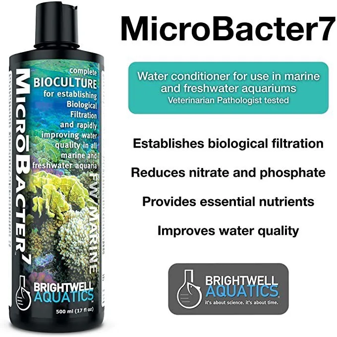 bacter7 1 Vi sinh MicroBacter 7 – Brightwell Aquatics, vi sinh đậm đặc cho bể cá biển - hình 2