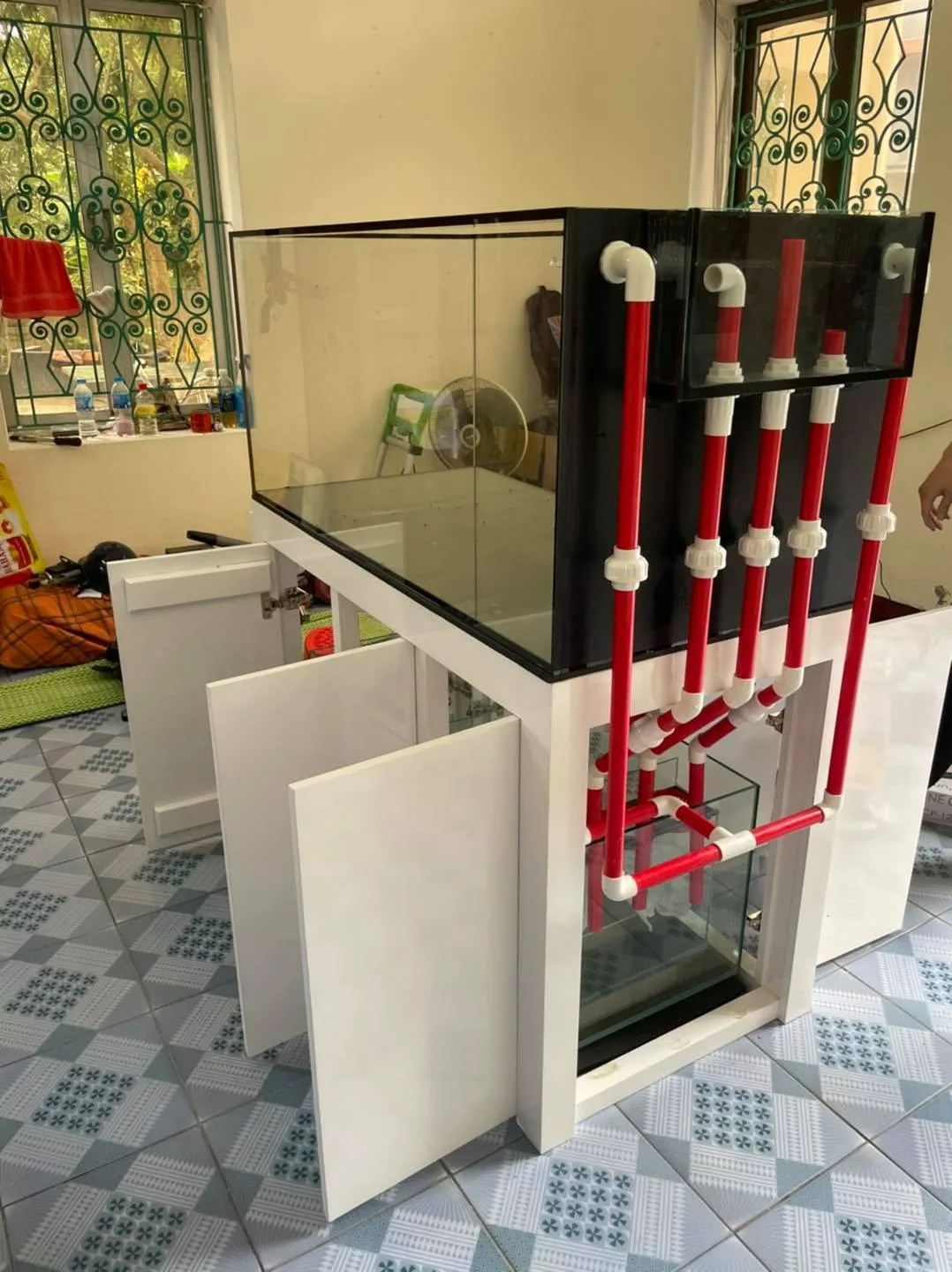 Thiết kế bể cá biển 120X60X60 cho khách hàng ở Phủ Lý