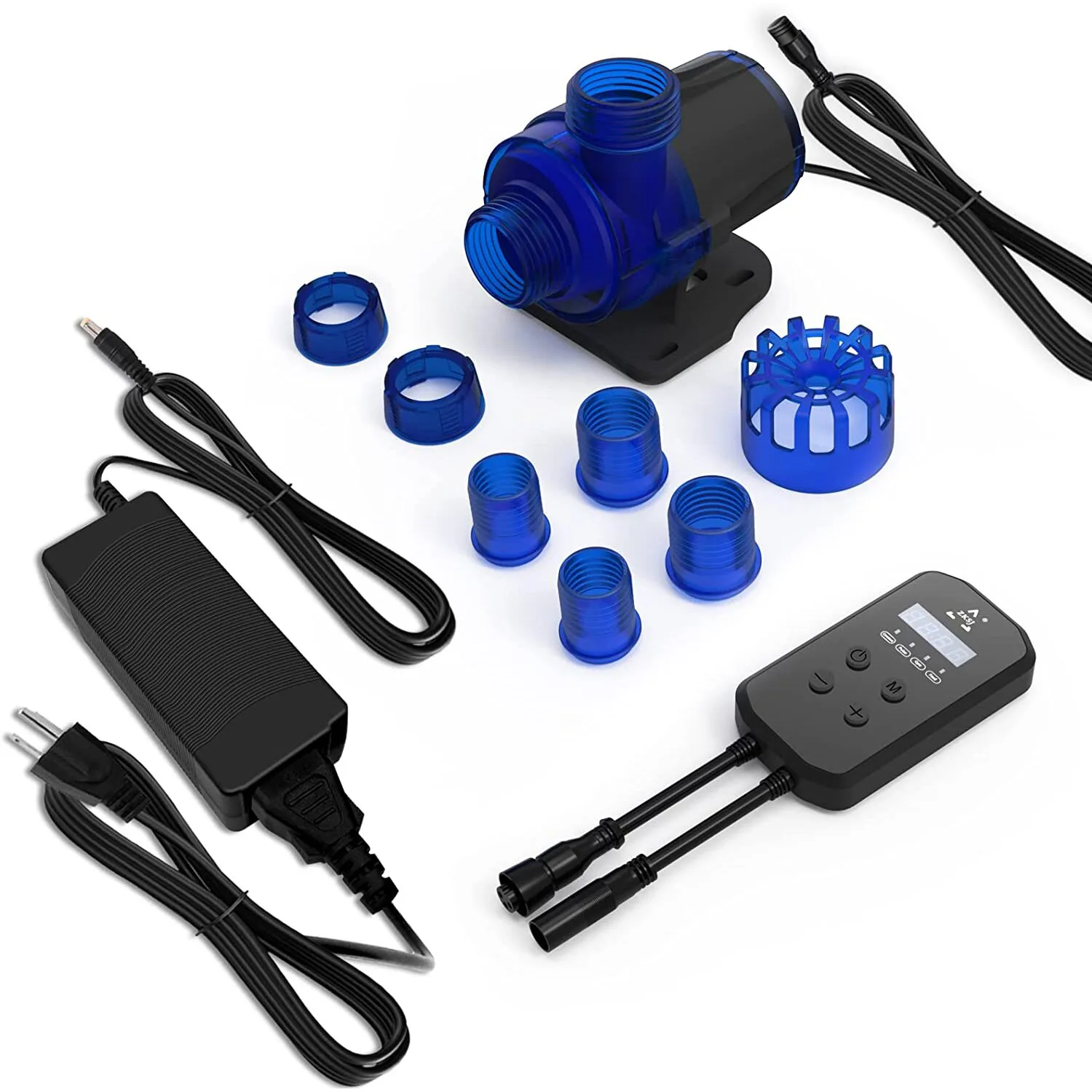 ZKSJ-Aquarium-DC-Water-Pump-Ultra-Quiet-Sine-Wave-800-3200GPH-Return-Pump-with-20-Speed (1) Bơm ZKSJ DC Blue siêu khỏe 10K - 12K - 20K l/h