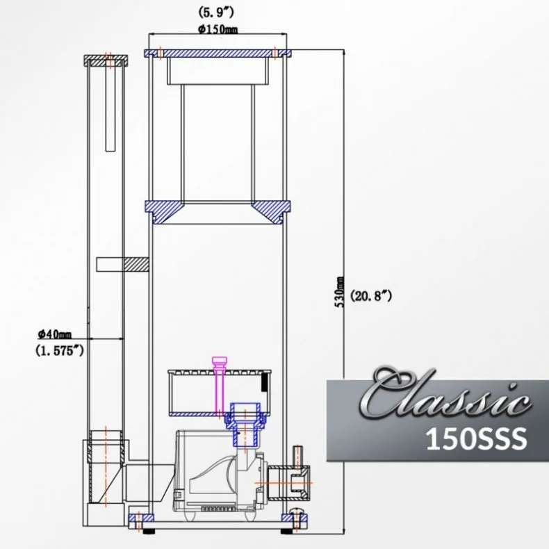classic150sss_schematics-790x790 Skimmmer Octopus CLASSIC 150S