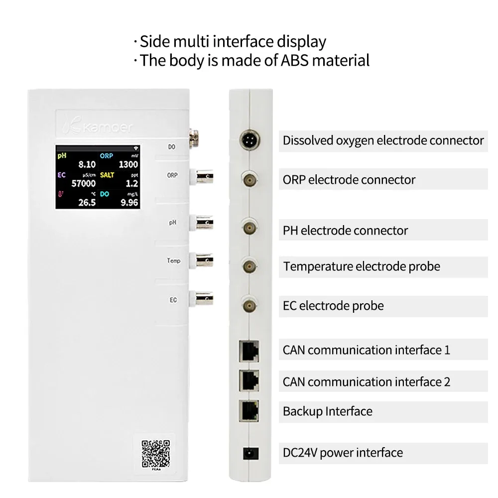 Kamoer-Wi-Fi-Digital-Water-Quality-Tester-Kit-pH-ORP-EC-DO-Salinity-Temp-24H-Online Kamoer Qijian 3 WQS - máy đo cảm biến pH, ORP, EC, độ mặn, DO, nhiệt độ
